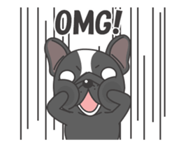 Raven the French Bulldog Animated 2 sticker #13556518