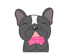 Raven the French Bulldog Animated 2 sticker #13556519