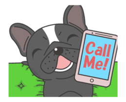 Raven the French Bulldog Animated 2 sticker #13556522