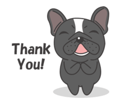 Raven the French Bulldog Animated 2 sticker #13556527