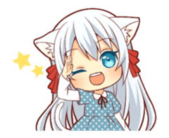 kemomimi girl animated sticker #13556687