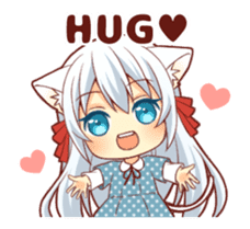 kemomimi girl animated sticker #13556695