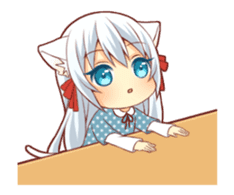 kemomimi girl animated sticker #13556707