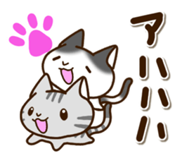 American Shorthair and Black tabby cat sticker #13558065