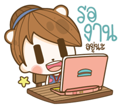 Happy Office Girl sticker #13558675