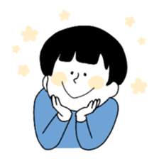 Blackheaded funny people sticker #13559275