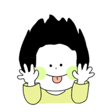 Blackheaded funny people sticker #13559281