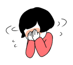 Blackheaded funny people sticker #13559283