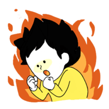 Blackheaded funny people sticker #13559284