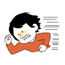 Blackheaded funny people sticker #13559285