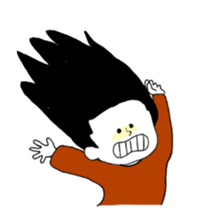 Blackheaded funny people sticker #13559286