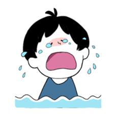 Blackheaded funny people sticker #13559288