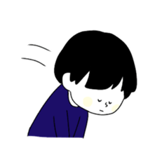 Blackheaded funny people sticker #13559293