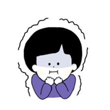 Blackheaded funny people sticker #13559294