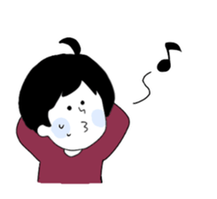 Blackheaded funny people sticker #13559295