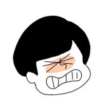 Blackheaded funny people sticker #13559298