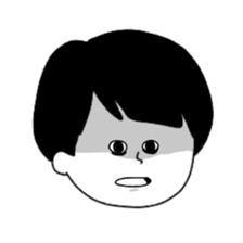 Blackheaded funny people sticker #13559300