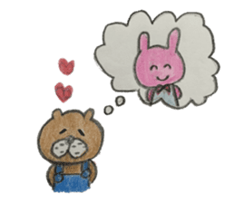 Bear and Rabbit and Friends sticker #13560412