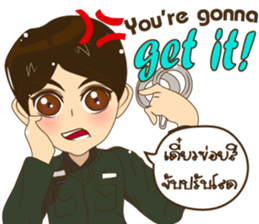 Police/Soldier v2 thailand v.Eng/Isan sticker #13560698