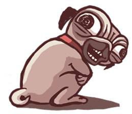 Creepy Pug sticker #13560981