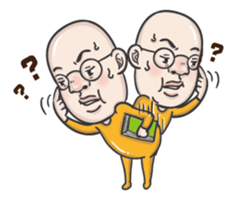 A bald headed person sticker #13561874