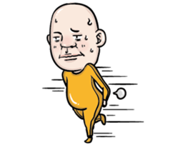 A bald headed person sticker #13561888