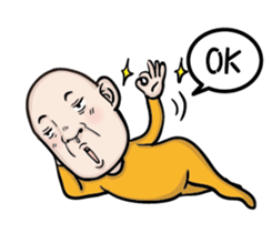 A bald headed person sticker #13561889