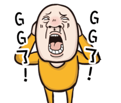 A bald headed person sticker #13561896