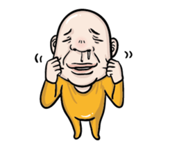 A bald headed person sticker #13561905