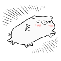 White pig shiboo 3 sticker #13562609