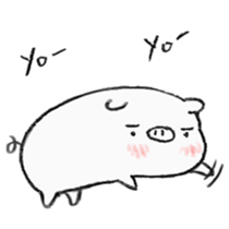 White pig shiboo 3 sticker #13562610