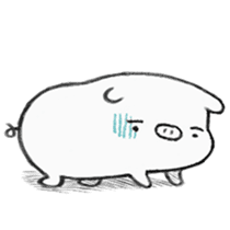 White pig shiboo 3 sticker #13562612