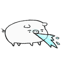 White pig shiboo 3 sticker #13562617