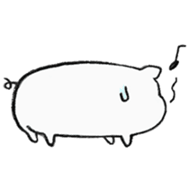 White pig shiboo 3 sticker #13562620