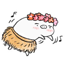 White pig shiboo 3 sticker #13562623