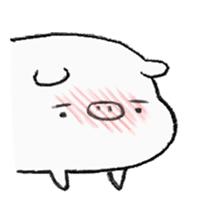 White pig shiboo 3 sticker #13562625