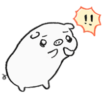 White pig shiboo 3 sticker #13562627