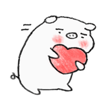 White pig shiboo 3 sticker #13562631