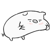 White pig shiboo 3 sticker #13562637
