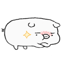 White pig shiboo 3 sticker #13562638