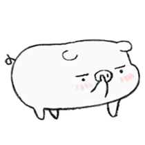 White pig shiboo 3 sticker #13562639