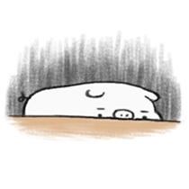 White pig shiboo 3 sticker #13562641