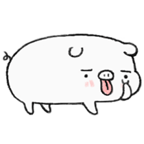 White pig shiboo 3 sticker #13562645