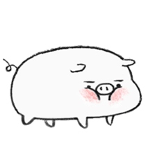 White pig shiboo sticker #13562686