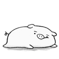 White pig shiboo sticker #13562692