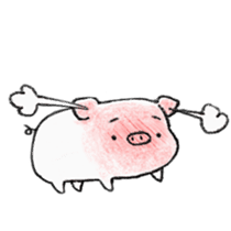 White pig shiboo sticker #13562696