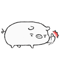 White pig shiboo sticker #13562719