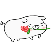 White pig shiboo sticker #13562721