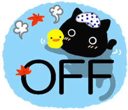 Large font size sticker & autumn & cat sticker #13562807