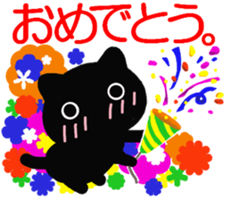 Large font size sticker & autumn & cat sticker #13562810